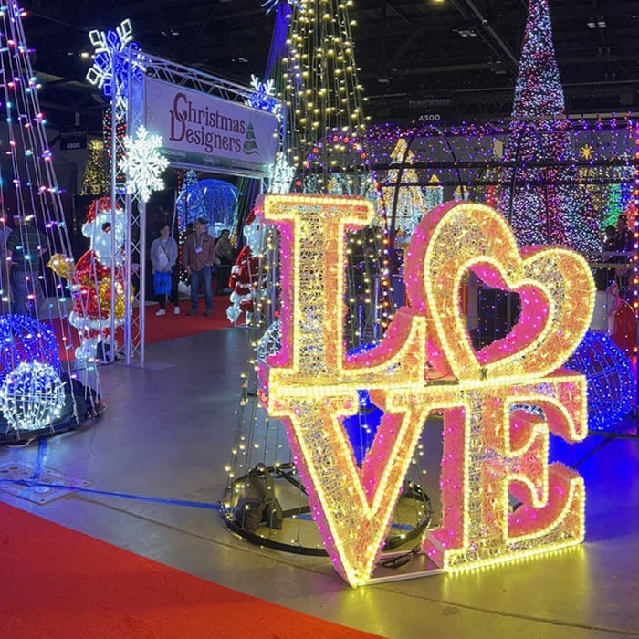 5.5' 3D LED Love Valentine's Display - Warm White & Pink Twinkle