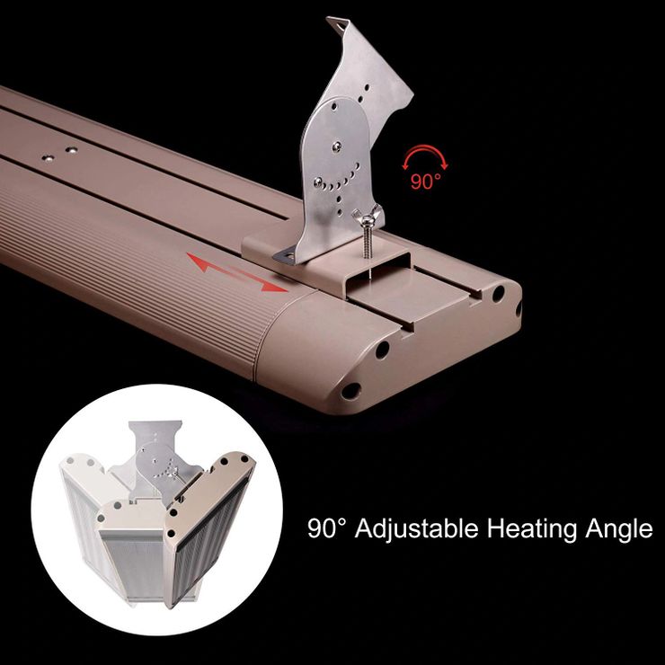 RadTec 72" Weather Resistant Zero Light Patio Heater (X33R) | Far-Infrared | IPX5 Rated | Large Outdoor Spaces