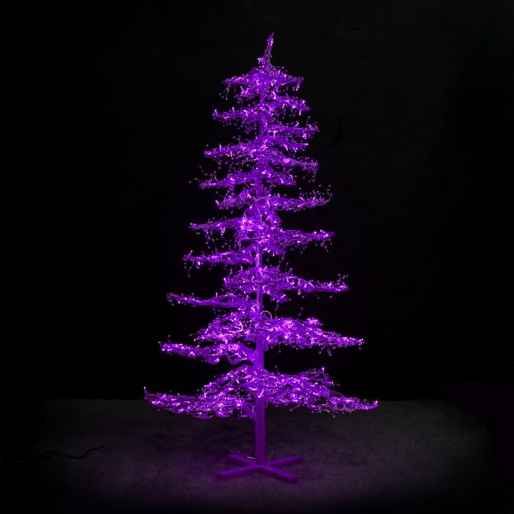 7' Purple Ice Sculpture Christmas Tree