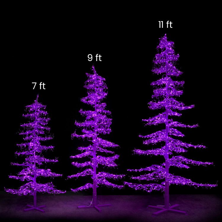 7' Purple Ice Sculpture Christmas Tree