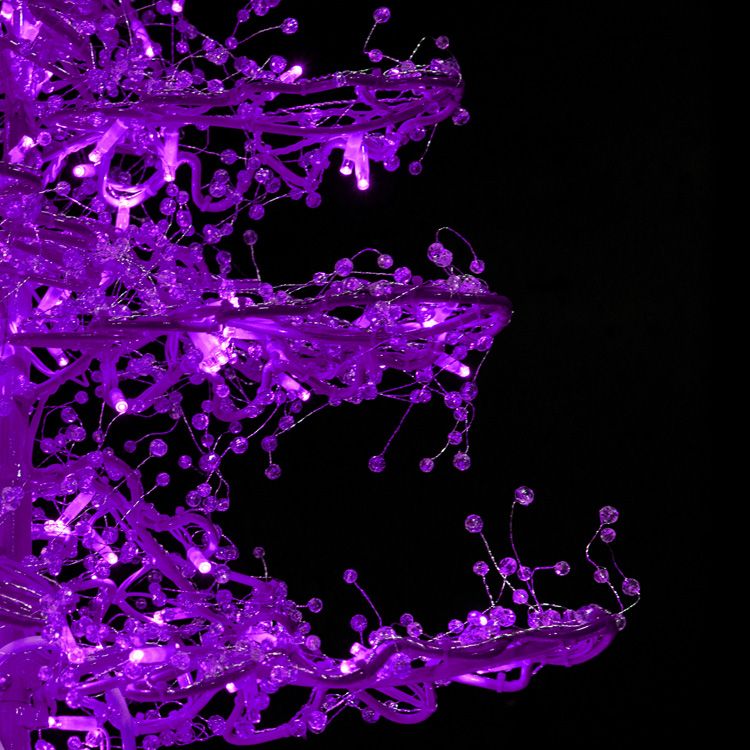 7' Purple Ice Sculpture Christmas Tree