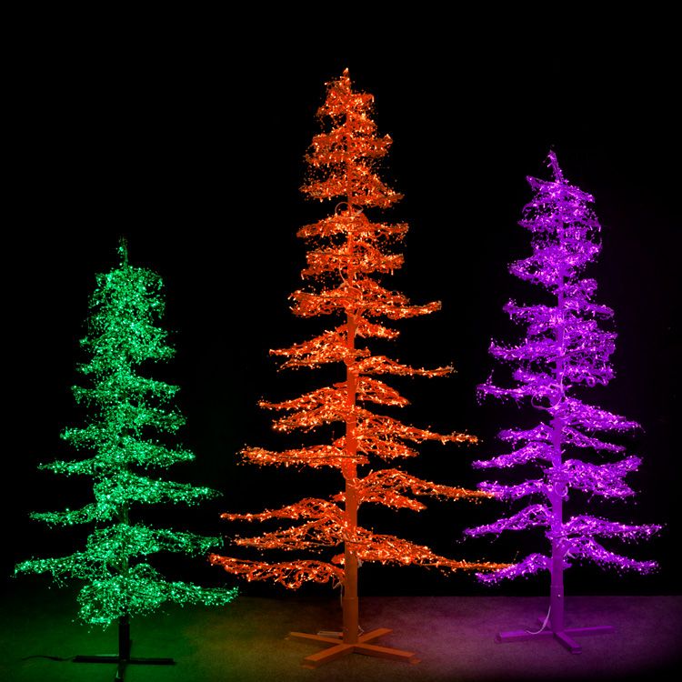 7' Purple Ice Sculpture Christmas Tree