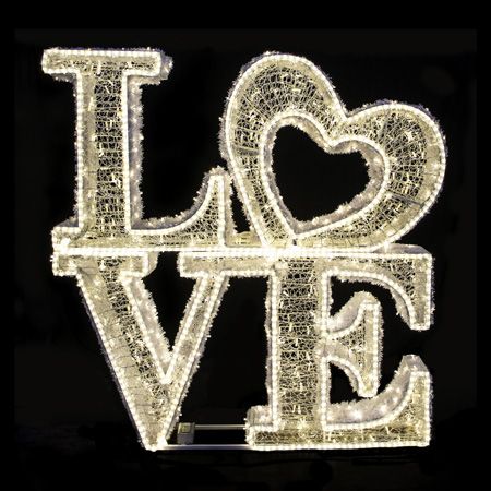 5.5' 3D LED Love Valentine's Display - Warm White Twinkle