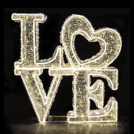 5.5' 3D LED Love Valentine's Display - Warm White Twinkle