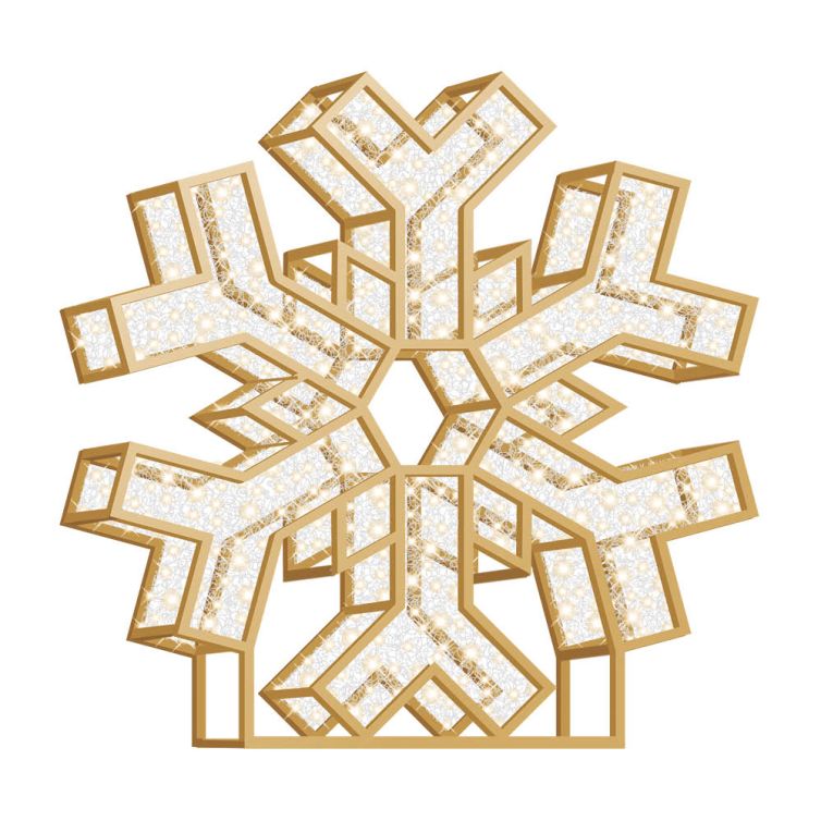 6' LED Snowflake Icon - Warm White