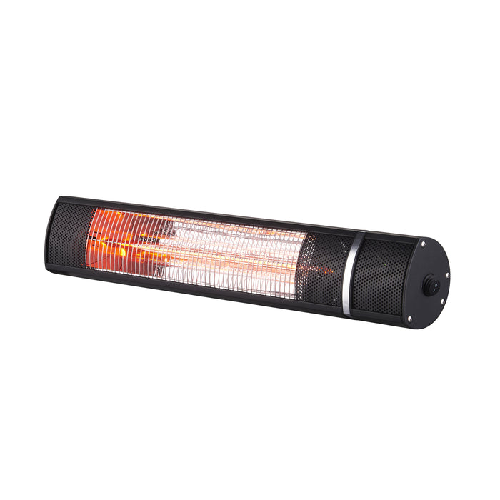 RadTec 25" Golden Tube Electric Patio Heater (G15R) | Infrared | IPX5 Rated | Compact 110V Heating