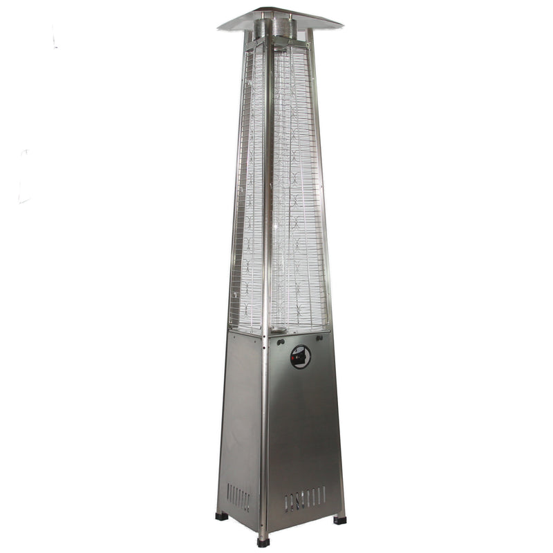 RadTec 93" Pyramid Flame Propane Patio Heater - Stainless Steel (PYR-SSP) | 41,000 BTU | Stylish Outdoor Heating