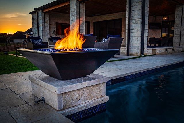 The Outdoor Plus Maya Fire Bowl - GFRC Concrete