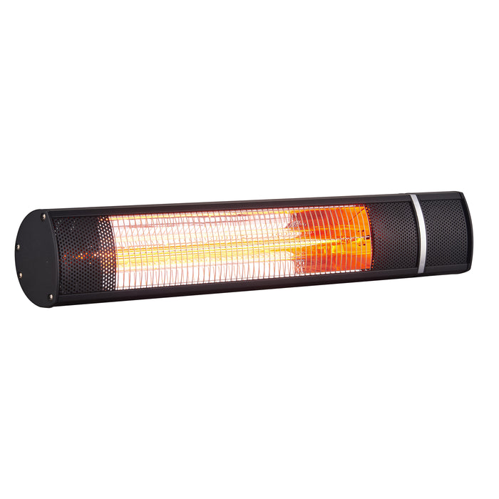 RadTec 25" Golden Tube Electric Patio Heater (G15R) | Infrared | IPX5 Rated | Compact 110V Heating