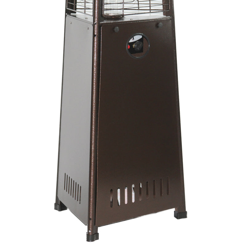 RadTec 93" Pyramid Flame Propane Patio Heater - Antique Bronze (PYR-ABP) | 41,000 BTU | Rustic Outdoor Heating