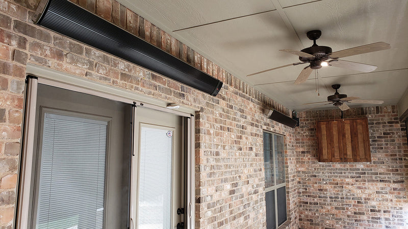 RadTec 82.5" Zero Light Electric Patio Heater (E32R) | Far-Infrared | Zero Light Emission | Outdoor Covered Spaces