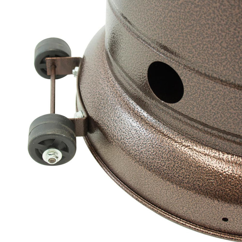 RadTec 96" Real Flame Propane Patio Heater - Antique Bronze (RF-AB) | 40,000 BTU | Rustic Outdoor Heating