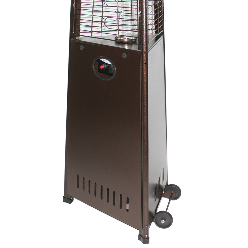 RadTec 93" Pyramid Flame Propane Patio Heater - Antique Bronze (PYR-ABP) | 41,000 BTU | Rustic Outdoor Heating