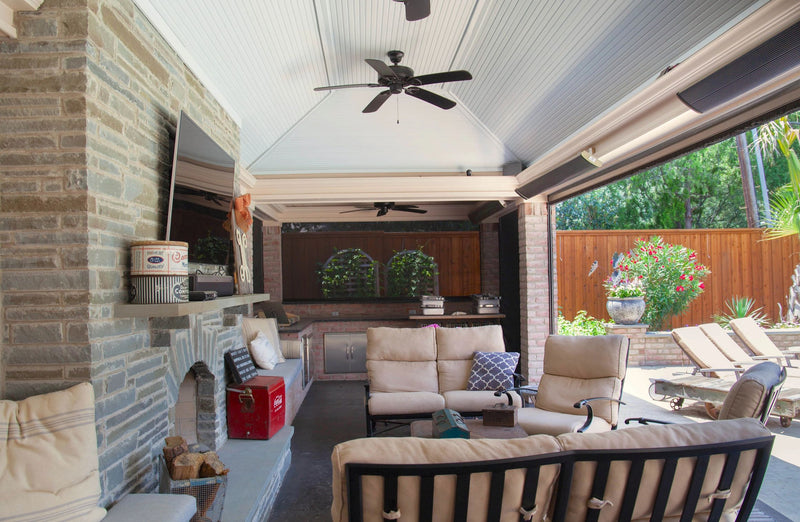RadTec 82.5" Zero Light Electric Patio Heater (E32R) | Far-Infrared | Zero Light Emission | Outdoor Covered Spaces