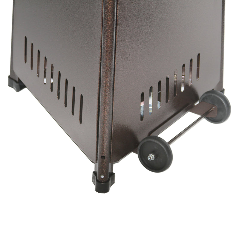 RadTec 93" Pyramid Flame Propane Patio Heater - Antique Bronze (PYR-ABP) | 41,000 BTU | Rustic Outdoor Heating