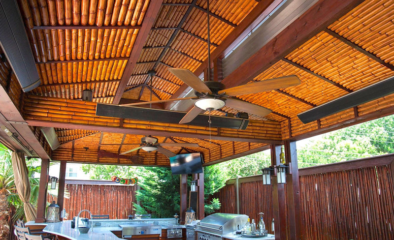 RadTec 82.5" Zero Light Electric Patio Heater (E32R) | Far-Infrared | Zero Light Emission | Outdoor Covered Spaces