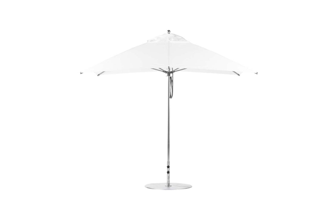 Ledge Lounger 10' Square Pulley Essential Fiberglass Umbrella