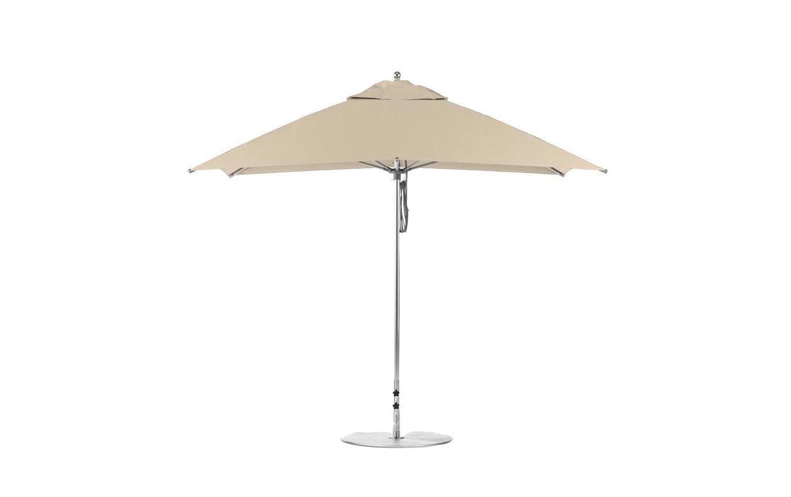 Ledge Lounger 10' Square Pulley Essential Fiberglass Umbrella