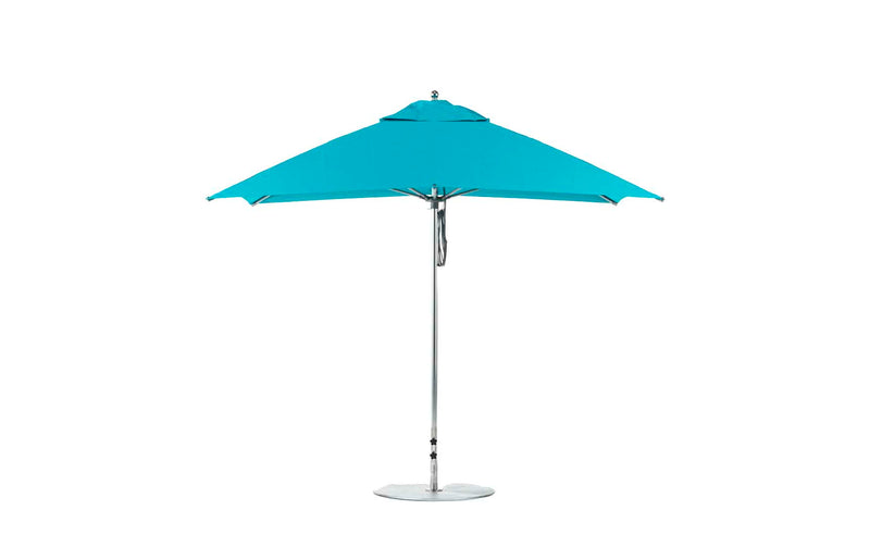 Ledge Lounger 10' Square Pulley Essential Fiberglass Umbrella