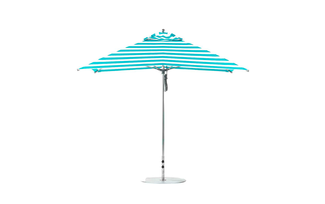 Ledge Lounger 10' Square Pulley Essential Fiberglass Umbrella
