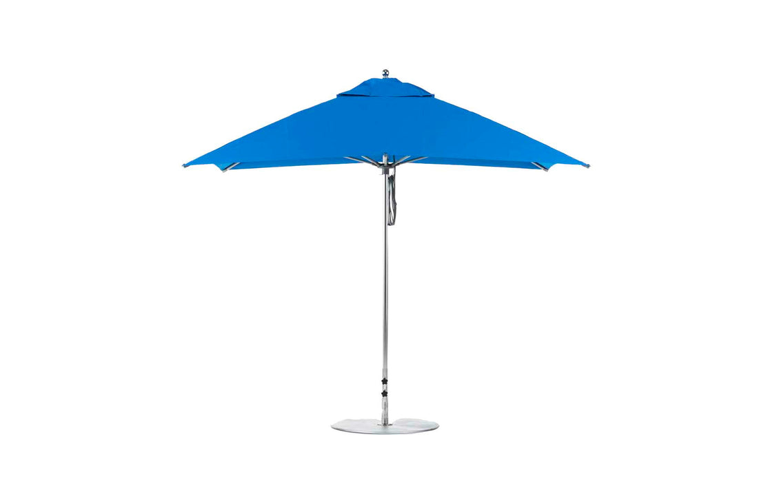 Ledge Lounger 10' Square Pulley Essential Fiberglass Umbrella