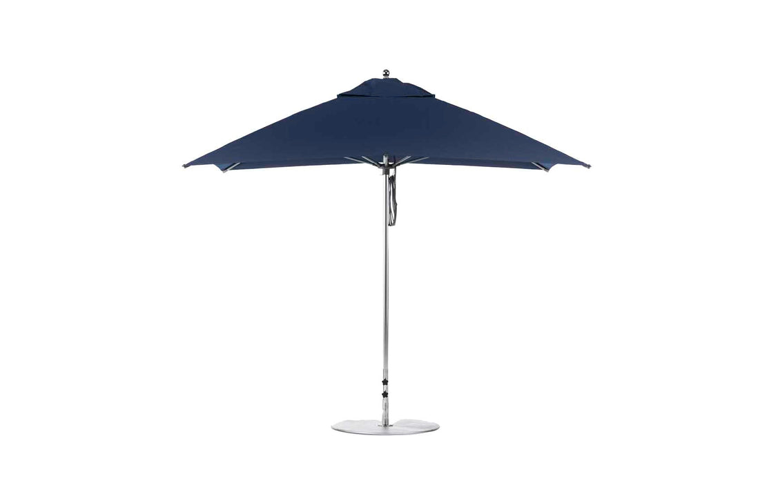 Ledge Lounger 10' Square Pulley Essential Fiberglass Umbrella
