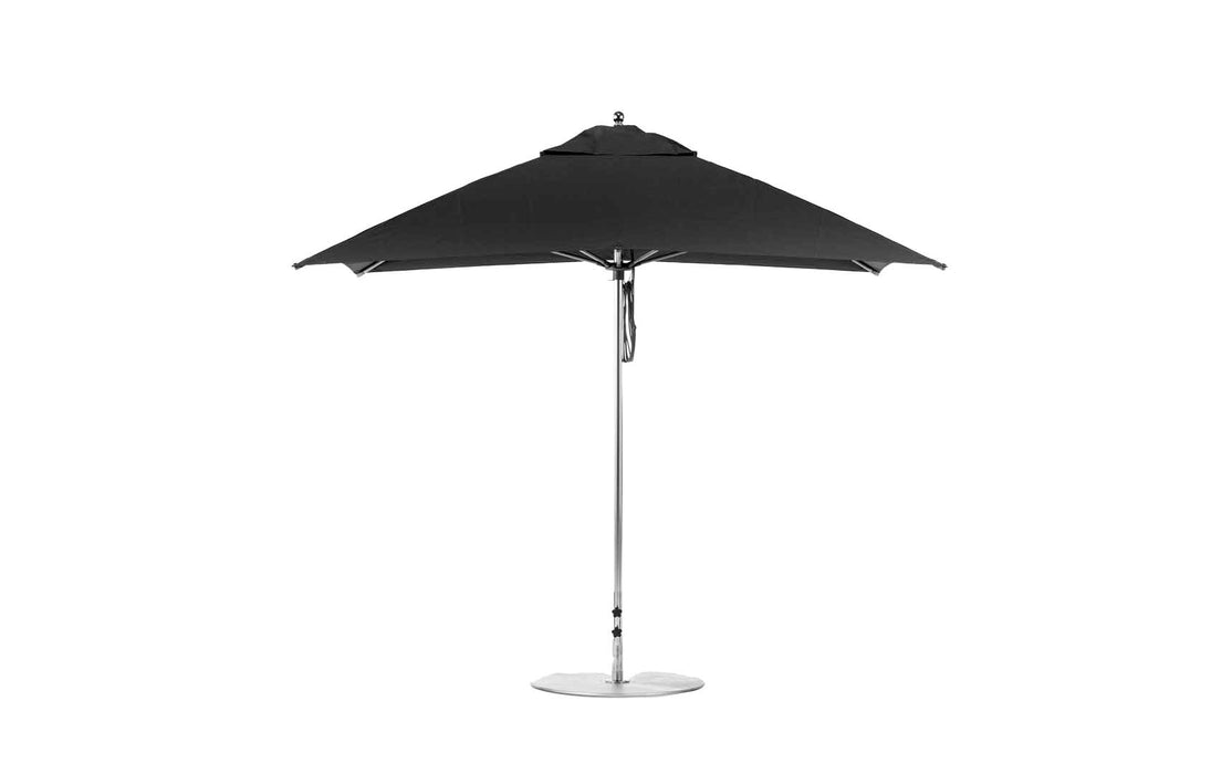 Ledge Lounger 10' Square Pulley Essential Fiberglass Umbrella