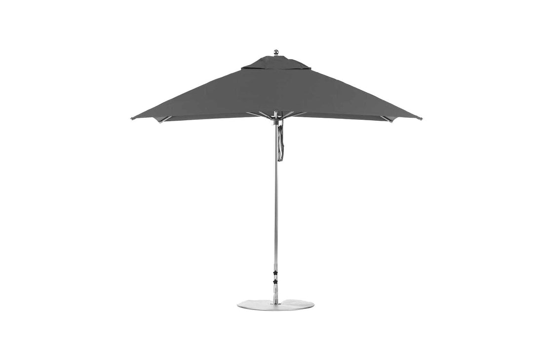 Ledge Lounger 10' Square Pulley Essential Fiberglass Umbrella