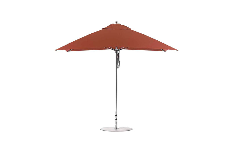 Ledge Lounger 10' Square Pulley Essential Fiberglass Umbrella
