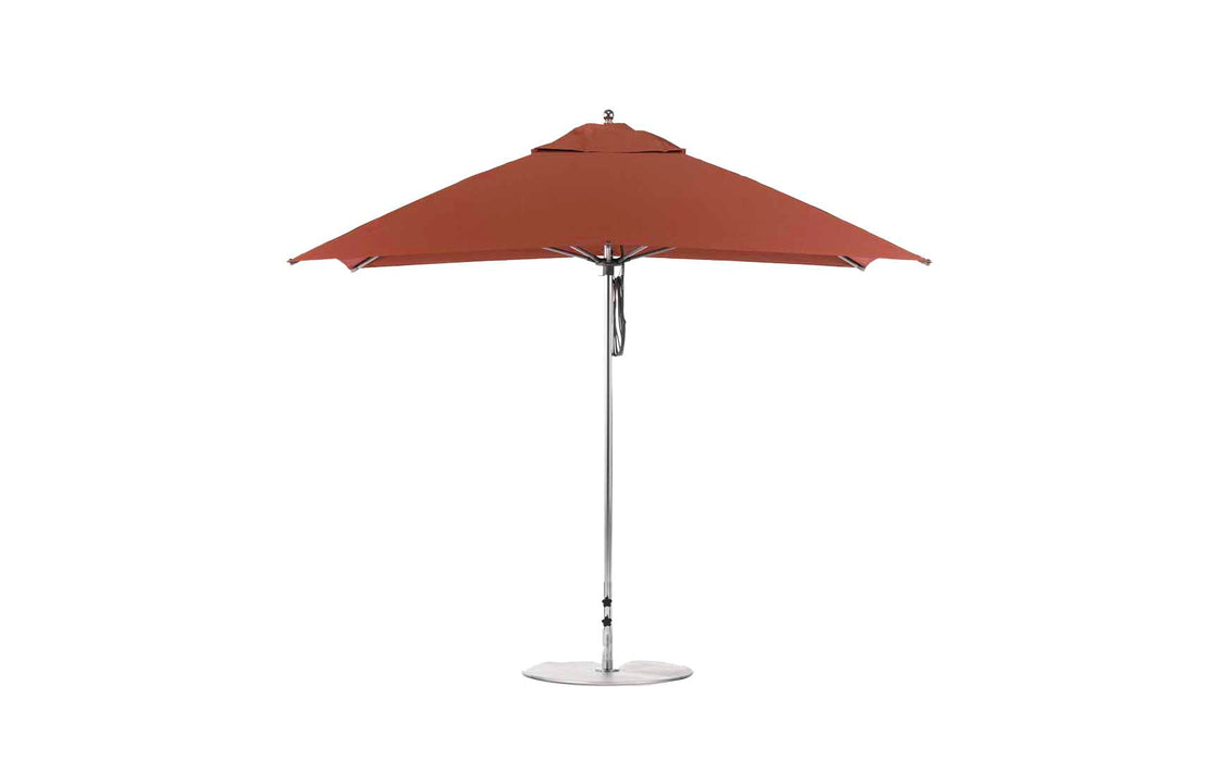 Ledge Lounger 10' Square Pulley Essential Fiberglass Umbrella