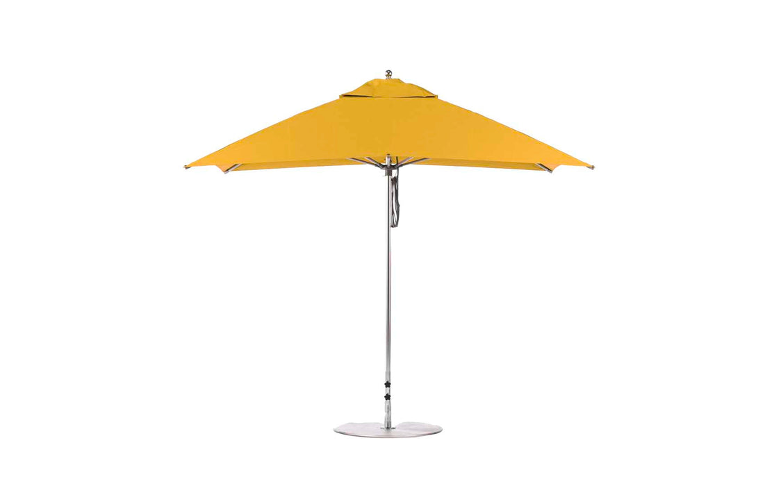 Ledge Lounger 10' Square Pulley Essential Fiberglass Umbrella
