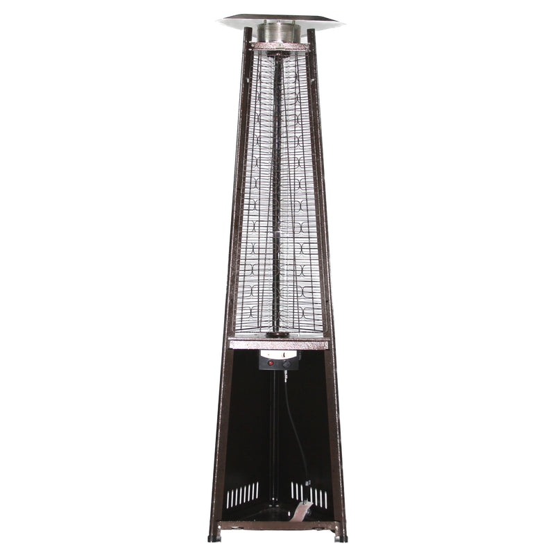 RadTec 93" Pyramid Flame Propane Patio Heater - Antique Bronze (PYR-ABP) | 41,000 BTU | Rustic Outdoor Heating