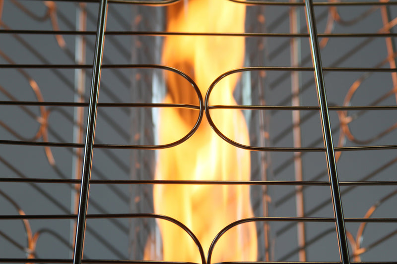RadTec 93" Pyramid Flame Propane Patio Heater - Stainless Steel (PYR-SSP) | 41,000 BTU | Stylish Outdoor Heating
