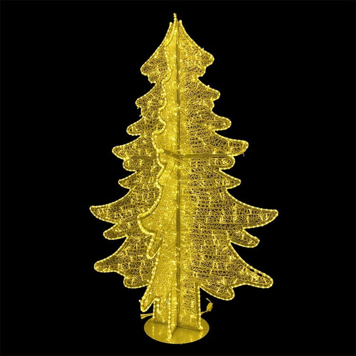 8' Warm White LED Noble Fir Christmas Tree - 3D Design