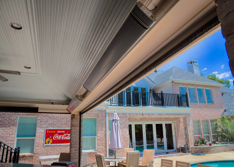 RadTec 82.5" Zero Light Electric Patio Heater (E32R) | Far-Infrared | Zero Light Emission | Outdoor Covered Spaces
