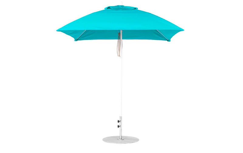Ledge Lounger 7.5' Square Pulley Essential Fiberglass Umbrella