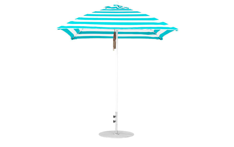 Ledge Lounger 7.5' Square Pulley Essential Fiberglass Umbrella