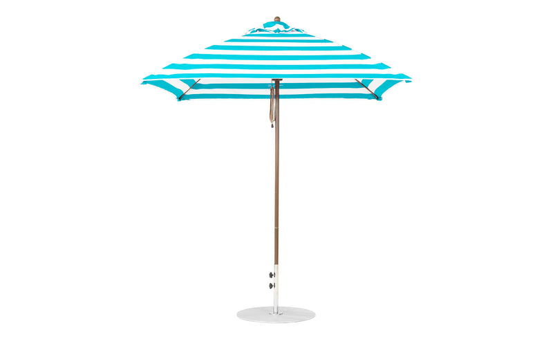 Ledge Lounger 7.5' Square Pulley Essential Fiberglass Umbrella