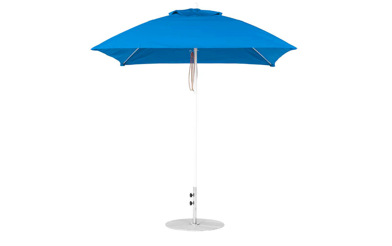 Ledge Lounger 7.5' Square Pulley Essential Fiberglass Umbrella