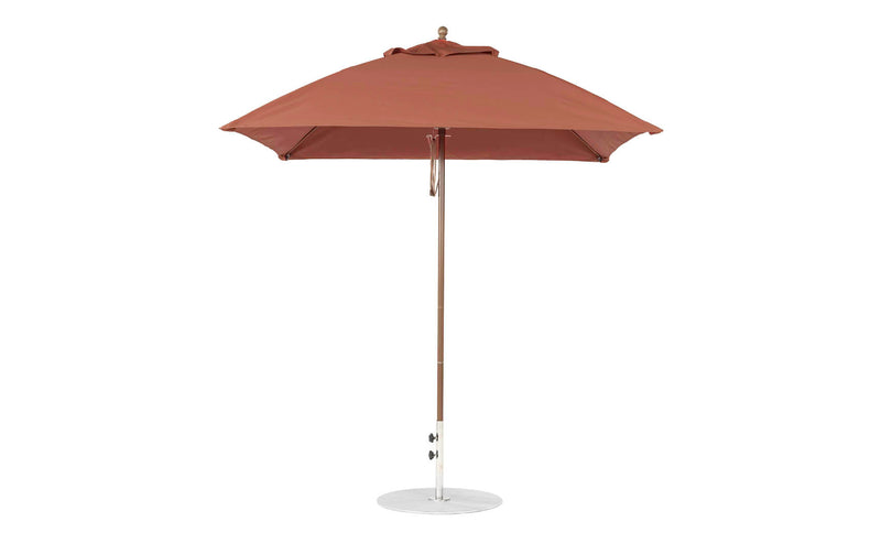 Ledge Lounger 7.5' Square Pulley Essential Fiberglass Umbrella