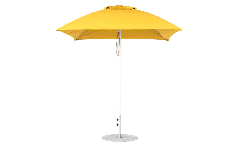 Ledge Lounger 7.5' Square Pulley Essential Fiberglass Umbrella