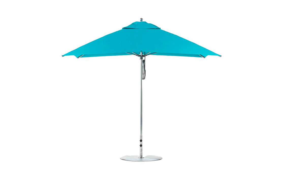 Ledge Lounger 8.5' Rectangle Pulley Essential Fiberglass Umbrella