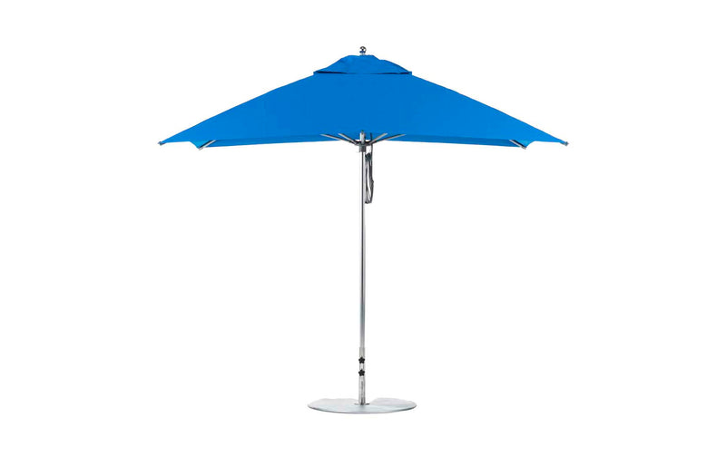 Ledge Lounger 8.5' Rectangle Pulley Essential Fiberglass Umbrella