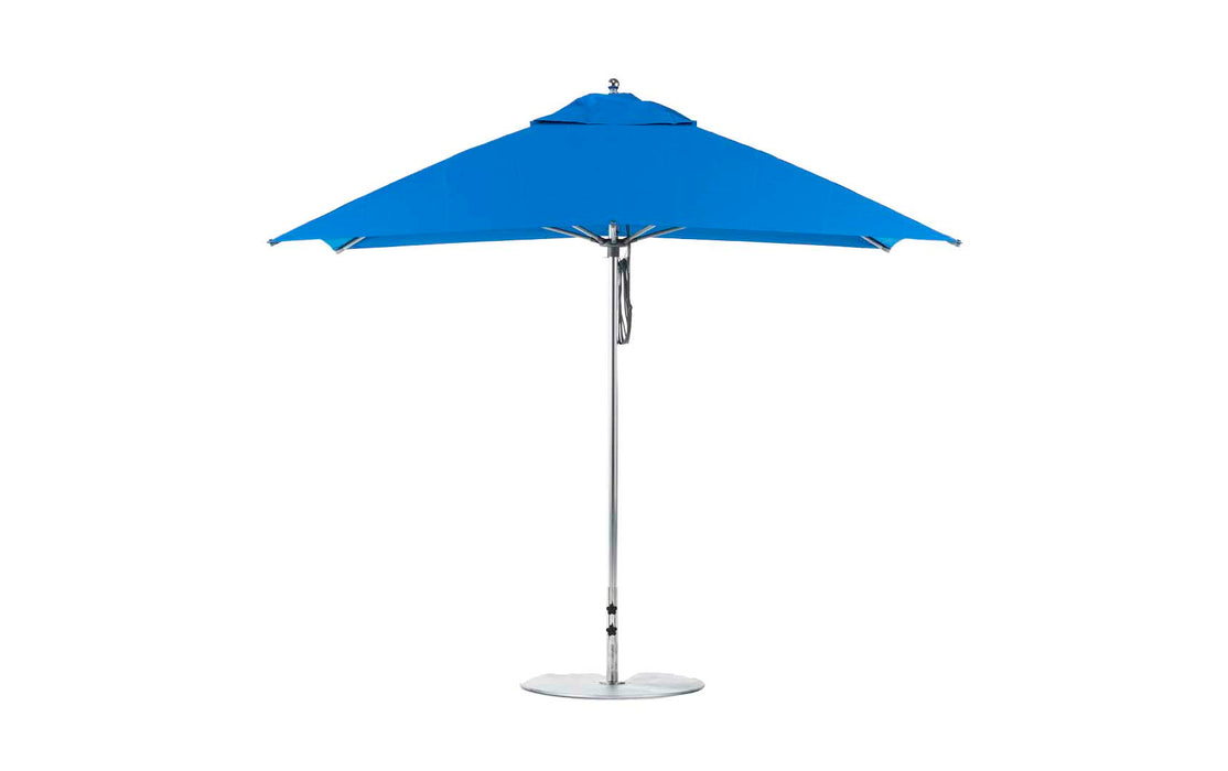 Ledge Lounger 8.5' Rectangle Pulley Essential Fiberglass Umbrella