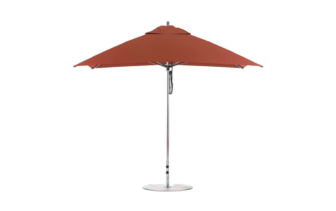 Ledge Lounger 8.5' Rectangle Pulley Essential Fiberglass Umbrella