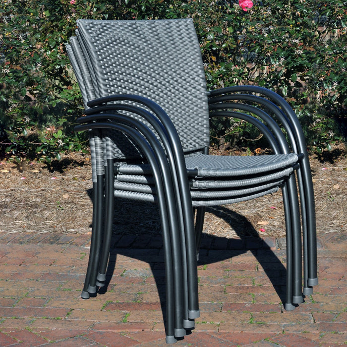 Pilano Woven 5-Piece Wrought Iron Dining Set