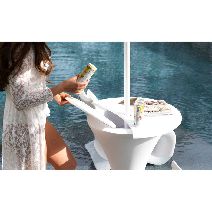 Ledge Lounger Autograph Umbrella Stand Ice Bin, In Pool & Patio Table, Side Table Ice Bin