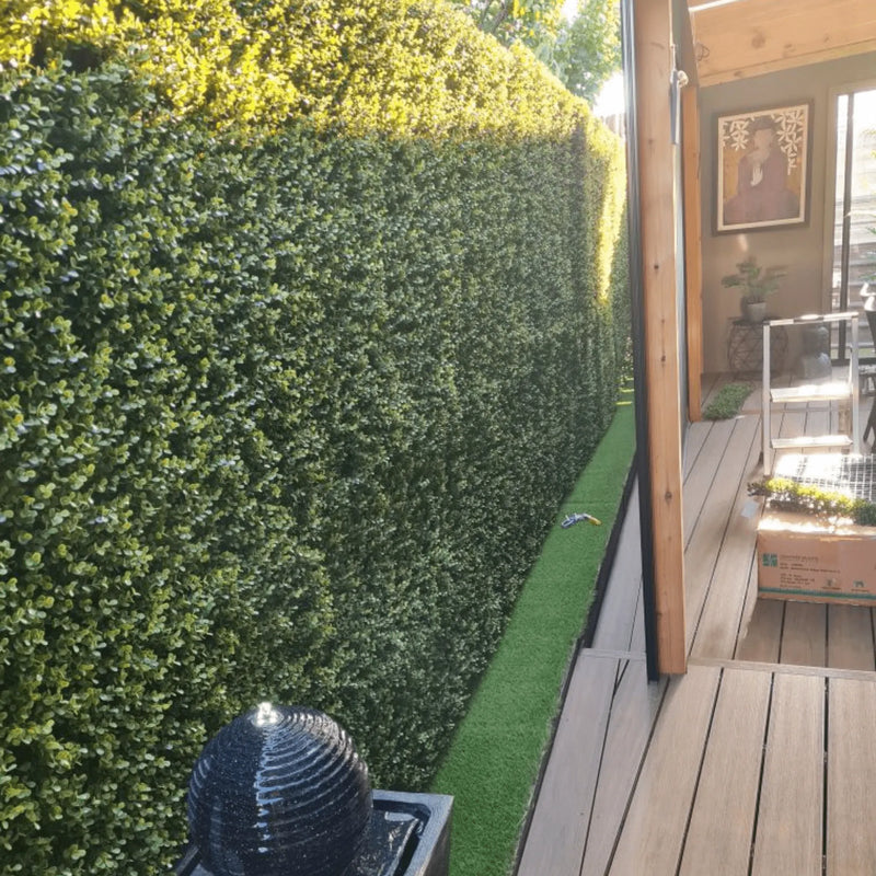 Natural Artificial Boxwood Wall 40" x 40" 11SQ FT Commercial Grade UV Resistant