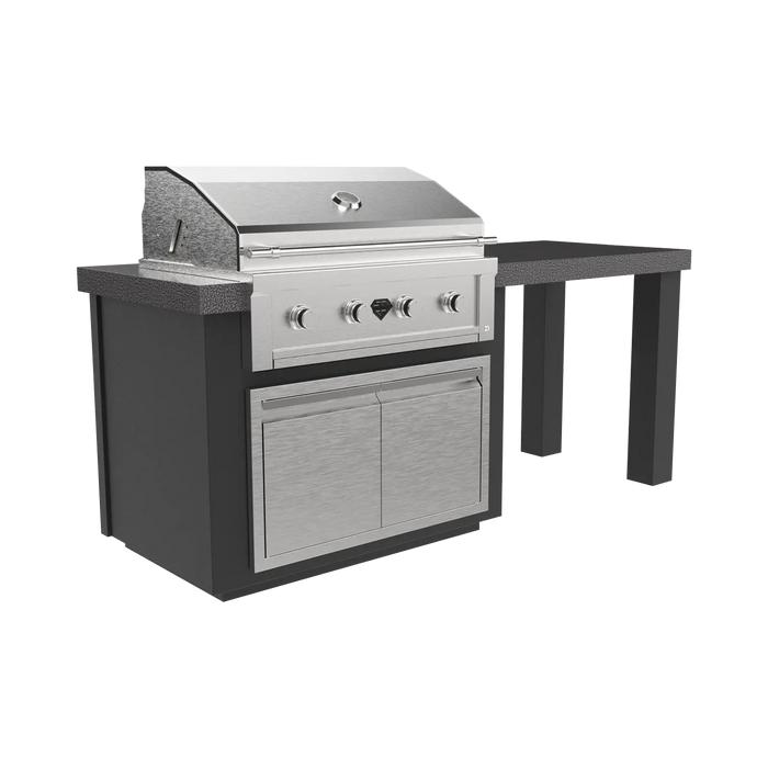 The Outdoor Plus Alta 84" BBQ Island with Tabletop, Complete Outdoor Kitchen Kit, Outdoor Kitchen Island, Complete BBQ Grill Island, Fully Integrated Outdoor Cooking and Entertainment Island