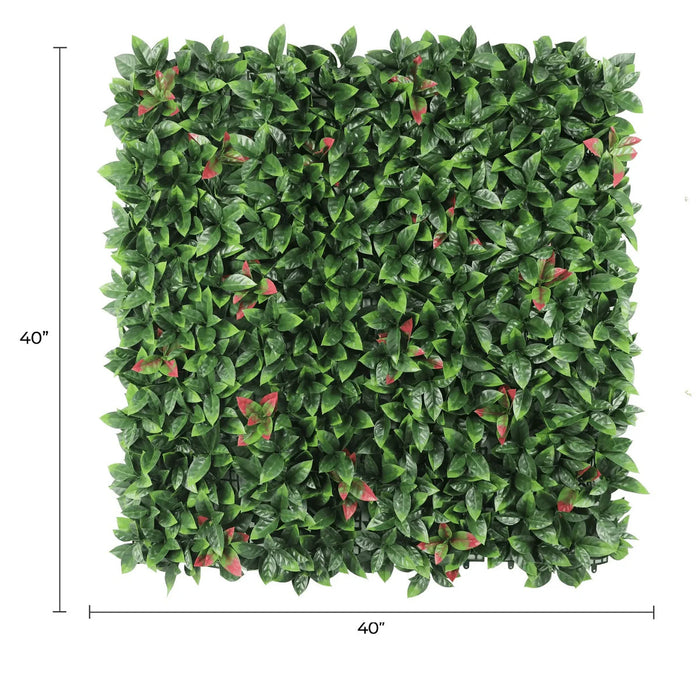 Designer Plants Artificial Photinia Hedge Panel Wall 40" x 40" 11SQ FT Commercial Grade UV Resistant